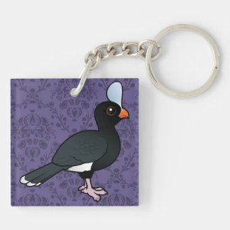 Llavero Curassow con cascos y pájaros