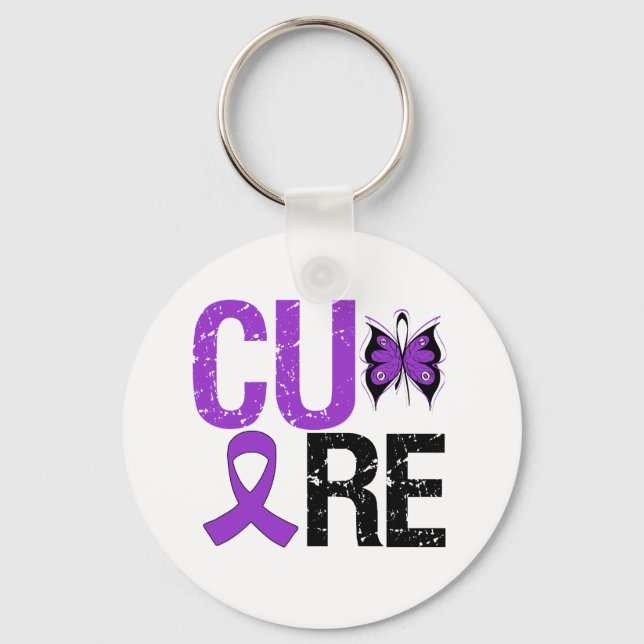 Llavero CURE Butterfly Ribbon Alzheimer (Anverso)