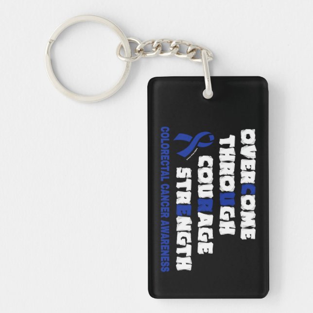 Llavero CURE...Cáncer colorrectal (Frente)