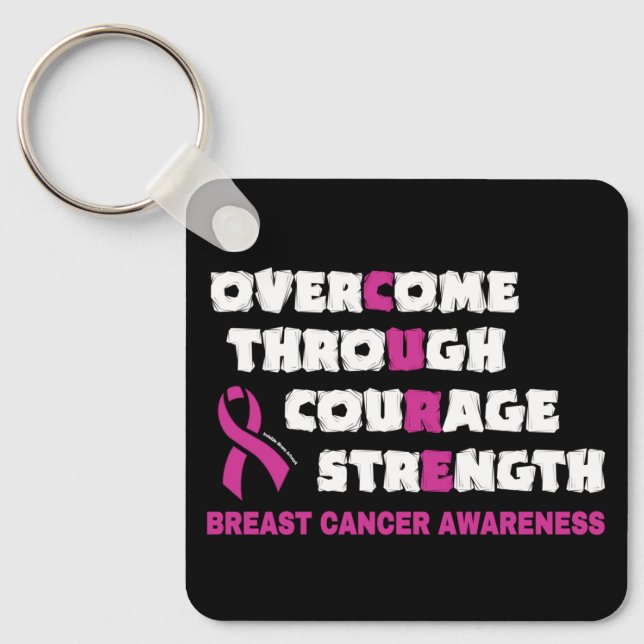 Llavero CURE... Cáncer de mama (Anverso)