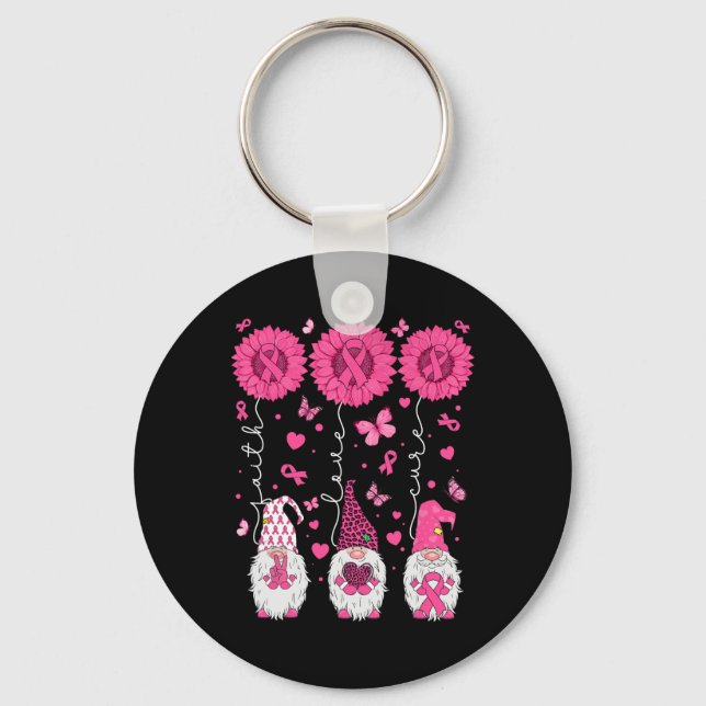 Llavero Cure Gnomes Amor Cure Gnomes Cáncer de Mama Sunflo (Anverso)