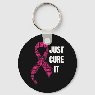 Llavero Cure It Pink Ribbon Sensibilización sobre el Cánce