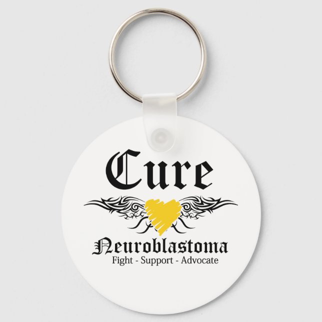 Llavero Cure NeuroblastomaAlas del tatuaje (Anverso)