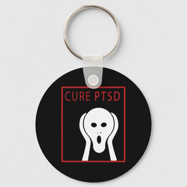 Llavero Cure Ptsch Awareness 2 Post Traumatic Stress Disor (Anverso)
