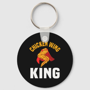 Llavero Curioso ala de pollo King Diseño Comida Rápida Hom