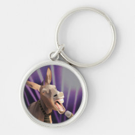 Llavero Curioso canto Donkey Farm Animal Purple Background