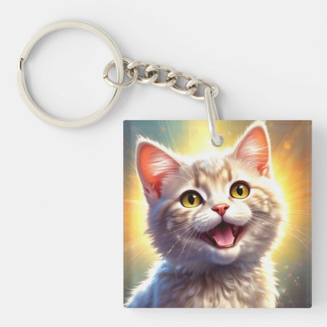 Llavero Curioso Feliz Grity Acrylic Keychain (Frente)