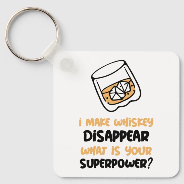 Llavero Curioso hago que Whiskey desaparezca (Anverso)