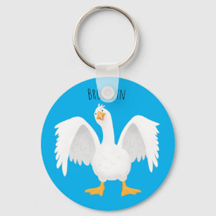Llavero Curioso ilustracion de personalizado ganso domésti