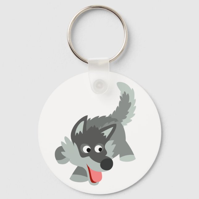 Llavero Curioso Personalizado Lobo Keychain (Anverso)