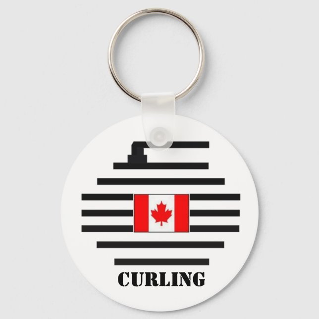 Llavero Curling de Canadá (Anverso)