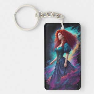 Llavero Curls rojos Keychain acrílico