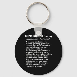 Llavero Curmudgeon (bysketbyll Version) Divertida anciana