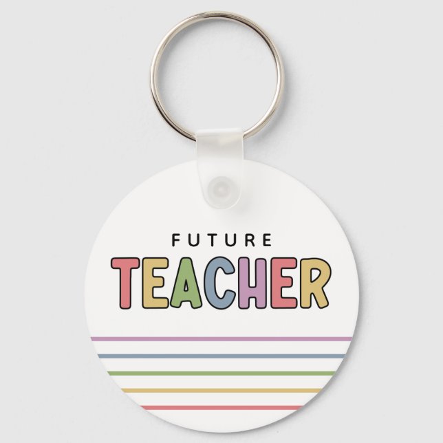 Llavero Curso colorido del futuro profesor (Anverso)