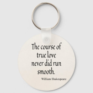 Llavero Curso de la cita de Shakespeare de liso corrida