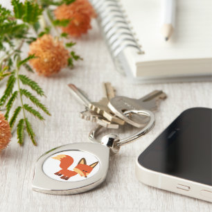 Llavero Curte Astute Personalizado Fox Metalizado Keychain