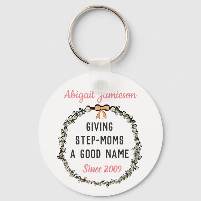 Llavero Curte Floral Step Mamá Feliz Día de la Madre (Anverso)