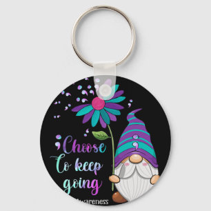 Llavero Curte Gnome Flower Suicidio Prevención de concienc