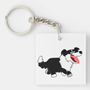 Llavero Curte Happy Personalizado Border Collie Acrylic Ke