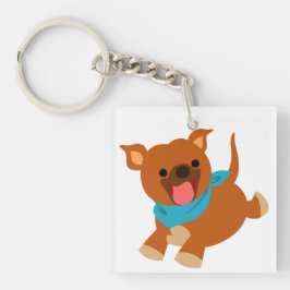 Llavero Curte Happy Personalizado Staffie Acrylic Keychain