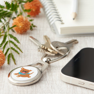 Llavero Curte Happy Personalizado Staffie Keychain