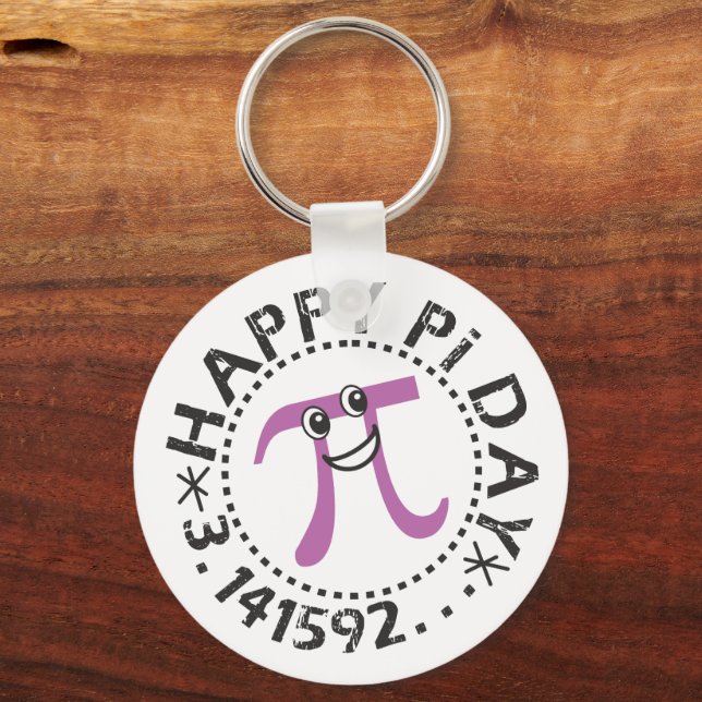 Llavero Curte Happy Pi Day Funny Pi Symbol Keychain (Anverso)