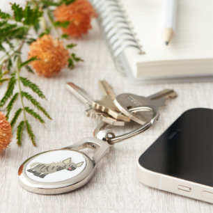 Llavero Curte Hungry Personalizado Striped Hyena Metalizad