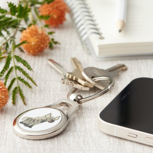 Llavero Curte Hungry Personalizado Striped Hyena Metalizad (Lateral)