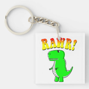 Llavero Curte y enojado T-Rex RAWR Groovy Textos
