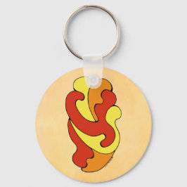 Llavero Curvas de abrazo (amarillo, rojo, Naranja)