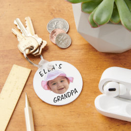 Llavero Custom Baby Face Photo Text Grandpa