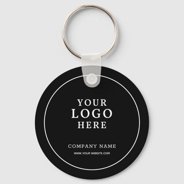 Llavero Custom Black Business Logo Qr Code Promotional   (Anverso)
