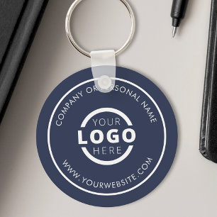 Llavero Custom Blue Promotional Business Logo Branded