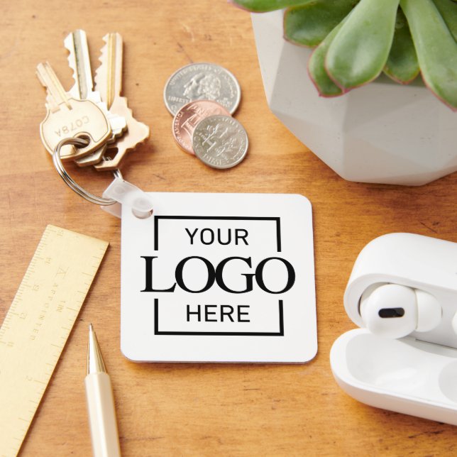 Llavero Custom Business Logo & QR Code Promotional Swag (Escritorio )