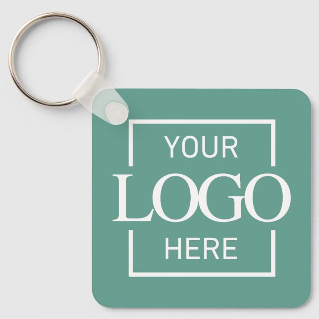 Llavero Custom Business Logo & QR Code Promotional Swag (Anverso)