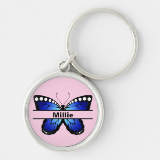 Llavero Custom Butterfly Name Keychain Gift for Her