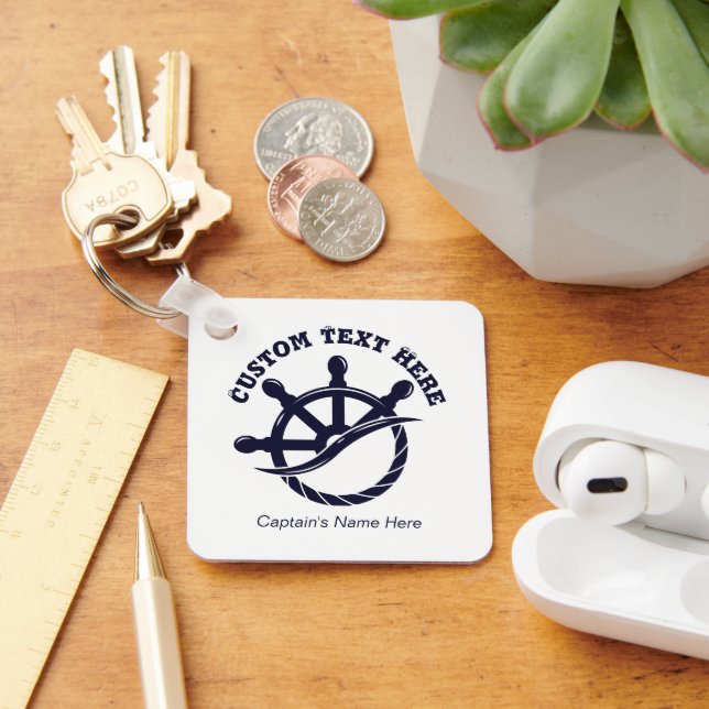 Llavero Custom Captain Boat Nautical Gift (Escritorio )