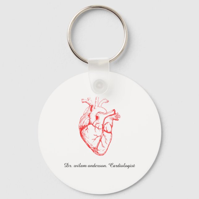 Llavero Custom Cardiologist Heart Anatomy Art (Anverso)