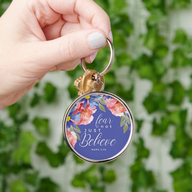 Llavero Custom Christian Fear No Just Believe (Mano)