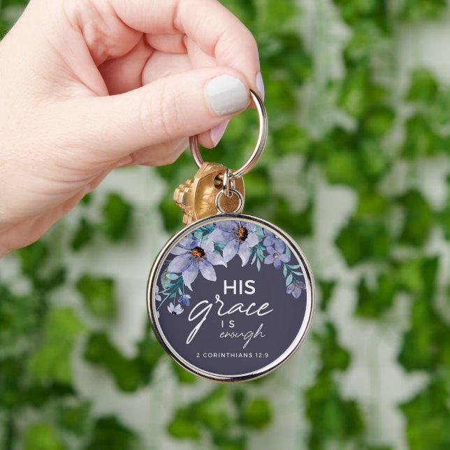 Llavero Custom Christian His Grace is Enough (Mano)