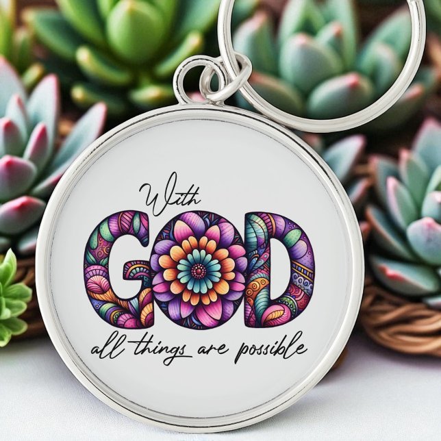 Llavero Custom Christian With God All Things Are Possible (Subido por el creador)