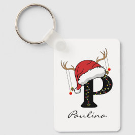 Llavero Custom Christmas Alphabet Initial Keychain for Mom