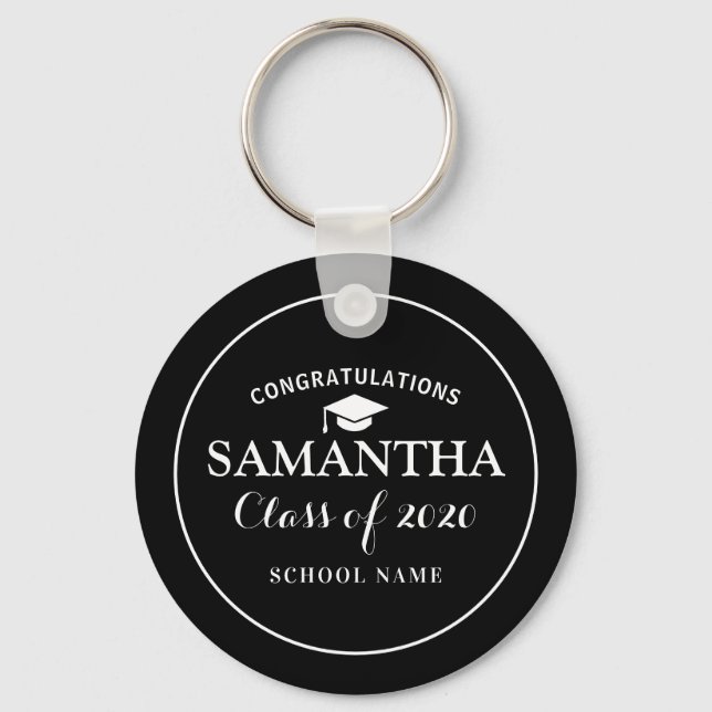 Llavero Custom Class of 2020 Graduation Black (Anverso)