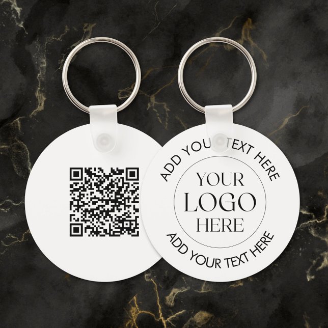 Llavero Custom Company Business Logo QR Code Modern (In situ)