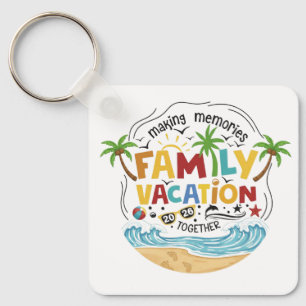 Llavero Custom Family Vacation Keepsake Keychain -Tropical