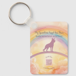 Llavero Custom German Shepherd Pet Loss Keychain