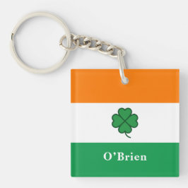 Llavero Custom Irish Flag Bottle Opener with Last Name