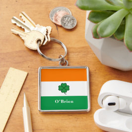 Llavero Custom Irish Flag Bottle Opener with Last Name