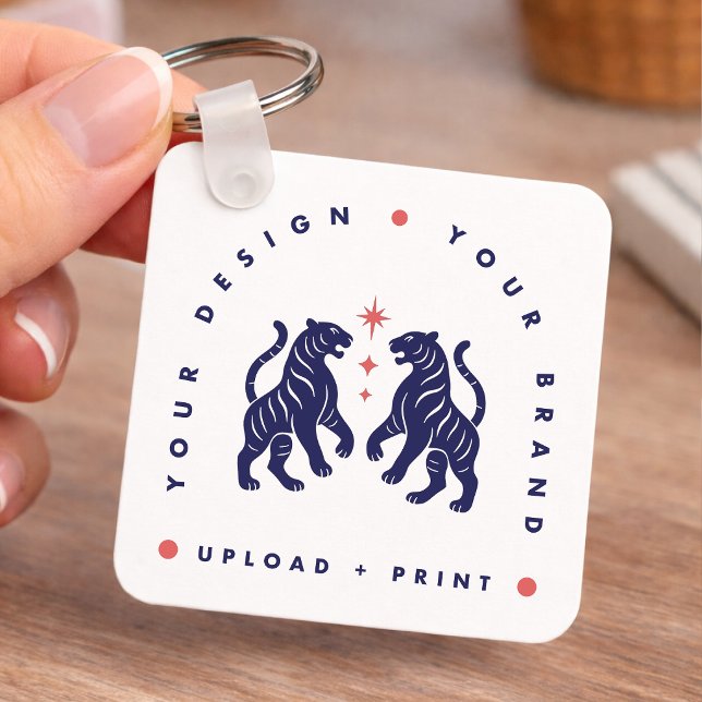 Llavero Custom Keychain | Design Upload Aluminum Keychains (Upload your artwork and turn this keychain into custom branded merch or a stylish gift)