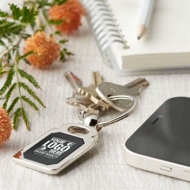 Llavero Custom Logo, Business or Brand Logo Personalized  (Lateral)